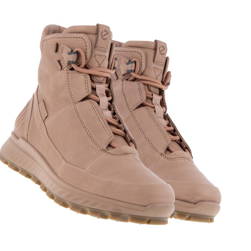 Women's Ecco Exostrike Low Boots Brown | Canada 12QMA